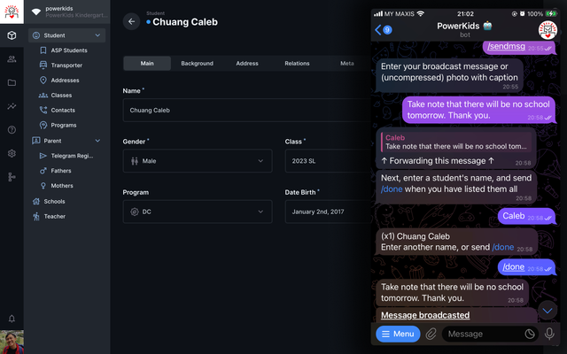 Image showcasing School Messaging System